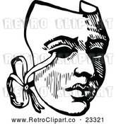Vector Clip Art of Retro Drama Theater Mask by Prawny Vintage