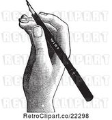 Vector Clip Art of Retro Drawing Hand - 3 by BestVector