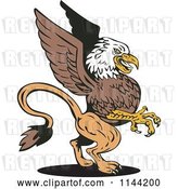 Vector Clip Art of Retro Eagle Griffin by Patrimonio