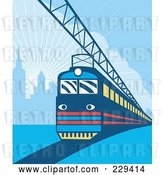 Vector Clip Art of Retro Electric City Train - 2 by Patrimonio