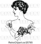 Vector Clip Art of Retro Elegant Lady 2 by Prawny Vintage