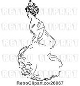 Vector Clip Art of Retro Elegant Lady 4 by Prawny Vintage