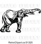 Vector Clip Art of Retro Elephant by Prawny Vintage
