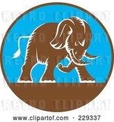 Vector Clip Art of Retro Elephant Logo - 1 by Patrimonio