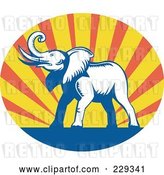 Vector Clip Art of Retro Elephant Logo - 4 by Patrimonio