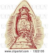 Vector Clip Art of Retro Engraved Kerosene Lamp by Patrimonio
