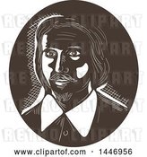 Vector Clip Art of Retro Engraved or Woodcut Styled Bust of a 16th Century Poet by Patrimonio