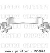 Vector Clip Art of Retro Engraved Styled Blank Ribbon Banner 3 by Vector Tradition SM