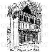 Vector Clip Art of Retro Facade of St Albans Abbey by Prawny Vintage
