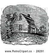 Vector Clip Art of Retro Farm House by Prawny Vintage