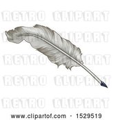 Vector Clip Art of Retro Feather Quill Pen by AtStockIllustration