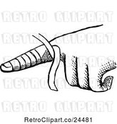 Vector Clip Art of Retro Finger Bandage by Prawny Vintage