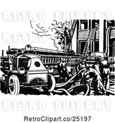 Vector Clip Art of Retro Fire Engine by Prawny Vintage