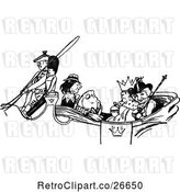 Vector Clip Art of Retro Fish and People in a Royal Carriage by Prawny Vintage