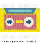 Vector Clip Art of Retro Flat Design Cassette Tape by BNP Design Studio