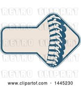 Vector Clip Art of Retro Flat Styled Blue and Tan Human Spine Medical Design by Vector Tradition SM