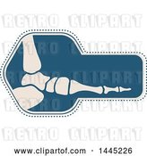 Vector Clip Art of Retro Flat Styled Foot Medical Design by Vector Tradition SM