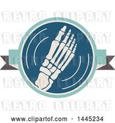 Vector Clip Art of Retro Flat Styled Foot Medical Design by Vector Tradition SM
