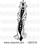 Vector Clip Art of Retro Floral Capital Letter I by Vector Tradition SM