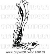 Vector Clip Art of Retro Floral Capital Letter L by Vector Tradition SM