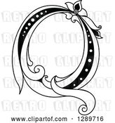Vector Clip Art of Retro Floral Capital Letter Q by Vector Tradition SM