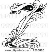 Vector Clip Art of Retro Floral Capital Letter Z by Vector Tradition SM