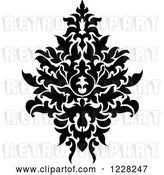 Vector Clip Art of Retro Floral Damask Design 42 by Vector Tradition SM