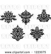 Vector Clip Art of Retro Floral Damask Designs 3 by Vector Tradition SM