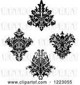 Vector Clip Art of Retro Floral Damask Designs 4 by Vector Tradition SM
