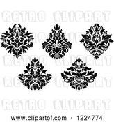Vector Clip Art of Retro Floral Damask Designs 6 by Vector Tradition SM