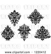 Vector Clip Art of Retro Floral Damask Designs by Vector Tradition SM
