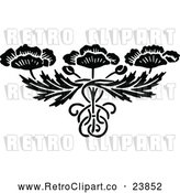 Vector Clip Art of Retro Floral Design by Prawny Vintage