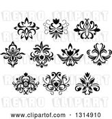 Vector Clip Art of Retro Floral Design Elements 13 by Vector Tradition SM