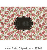 Vector Clip Art of Retro Floral Invitation Frame Background 1 by BestVector