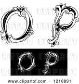 Vector Clip Art of Retro Floral Letter O and P by Vector Tradition SM