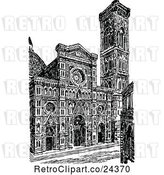 Vector Clip Art of Retro Florence Cathedral by Prawny Vintage