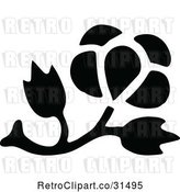 Vector Clip Art of Retro Flower Design Element 5 by Prawny Vintage