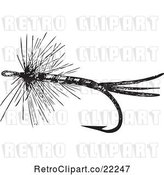 Vector Clip Art of Retro Fly Fishing Hook - 1 by BestVector