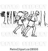 Vector Clip Art of Retro Forest Men in the Woods 2 by Prawny Vintage