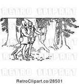 Vector Clip Art of Retro Forest Men in the Woods by Prawny Vintage