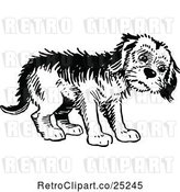 Vector Clip Art of Retro Forlorn Dog by Prawny Vintage