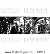 Vector Clip Art of Retro Fortress by Prawny Vintage
