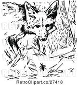 Vector Clip Art of Retro Fox and Bug by Prawny Vintage
