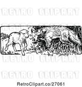 Vector Clip Art of Retro Fox and Lamb by Prawny Vintage
