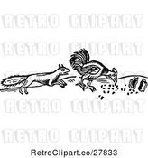Vector Clip Art of Retro Fox Stalking a Chicken by Prawny Vintage