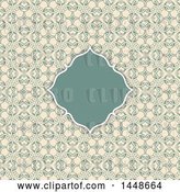 Vector Clip Art of Retro Frame Text Box over a Floral Pattern by KJ Pargeter