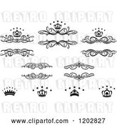 Vector Clip Art of Retro Frames Crowns and Luxury Stars by Vector Tradition SM