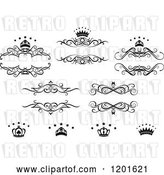 Vector Clip Art of Retro Frames Crowns and Stars by Vector Tradition SM