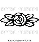 Vector Clip Art of Retro Fully Bloomed Rose by Prawny Vintage