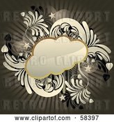 Vector Clip Art of Retro Funky Cloud by MilsiArt